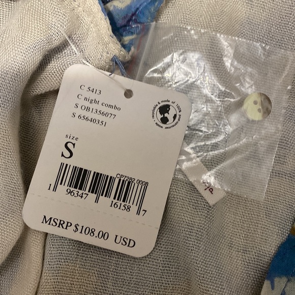 NWT Free People Freddy Floral Front Tie Mini Dress in Night Combo - Picture 9 of 10